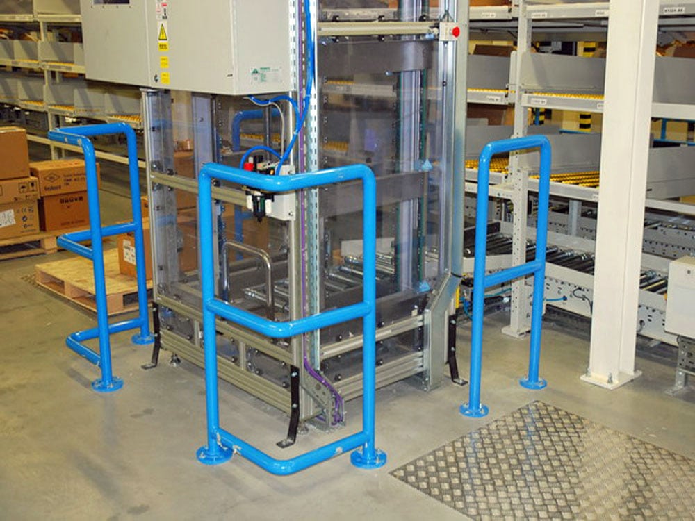 Protection barrier for delicate machinery to prevent accidental damage by vehicles or personnel in the area