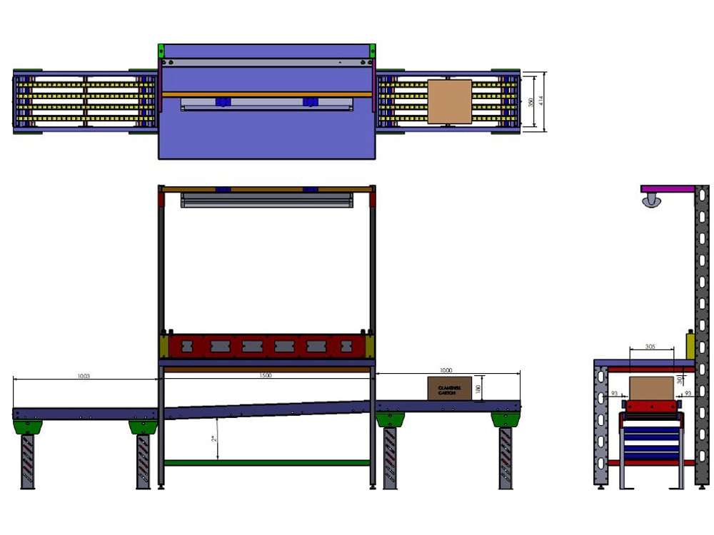 Conveyor system design with assembly station