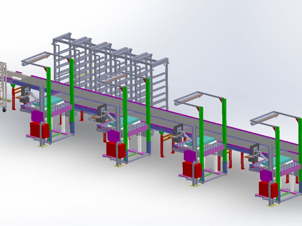 Conveyor with Workstations Installation