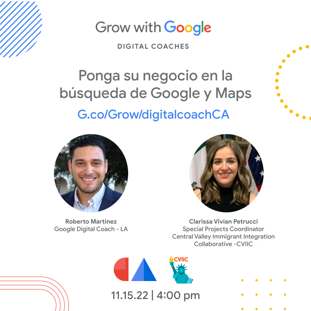 Taller de CVIIC Ponga Su Negocio en Búsqueda de Google y Maps