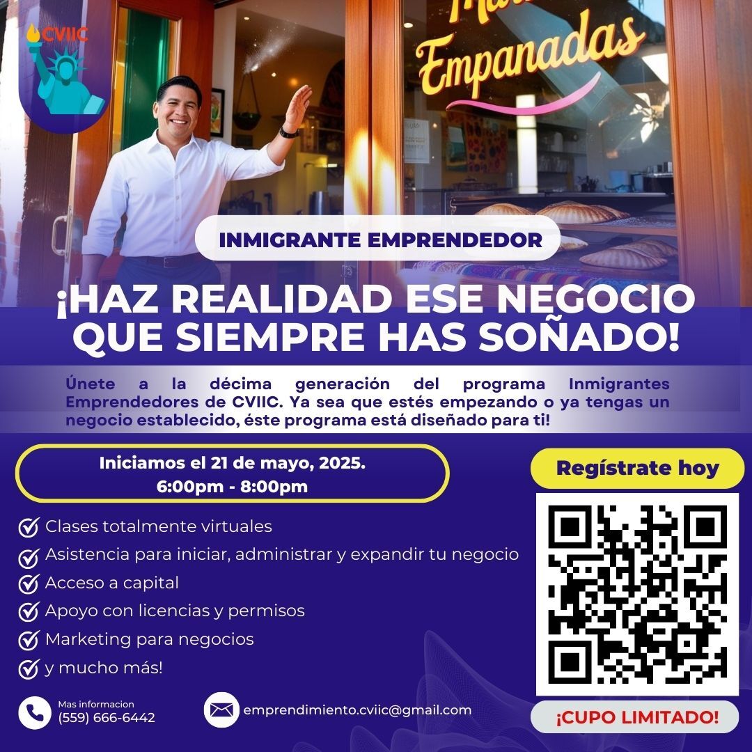 CVIIC anuncia: Inscripcion Abierta para Inmigrantes Emprendedores Generación 10