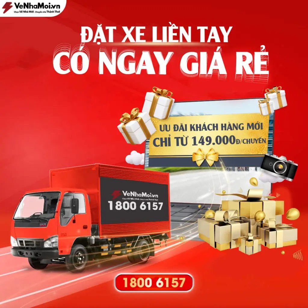 ưu đãi thuê xe tải chuyển nhà