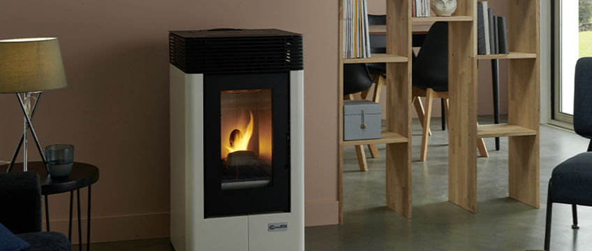 salon con estufa