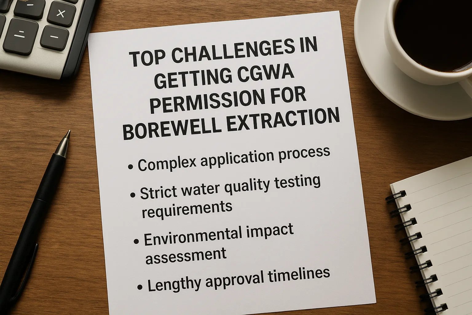 Top Challenges in Getting CGWA Permission for Borewell Extraction