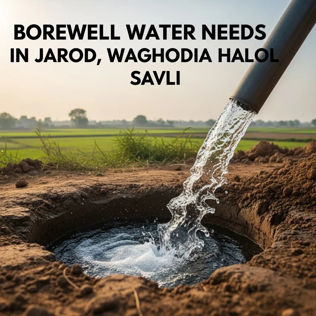Borewell Water Needs in Jarod, Waghodia, Halol, and Savli