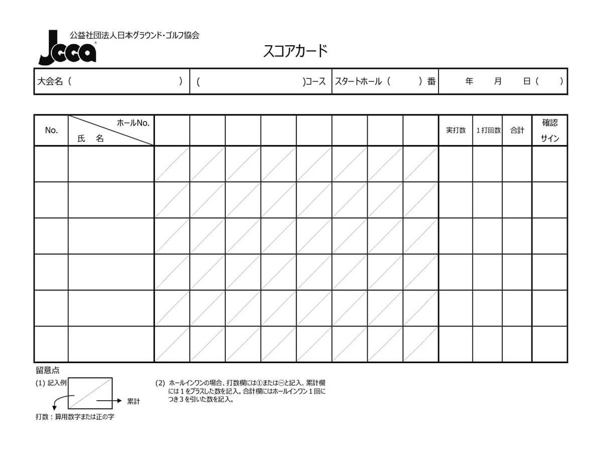 Groundgolf Scores Write Tally|グランドゴルフスコア!書き方と集計3つのステップ徹底解説 3 ggscorecardsample