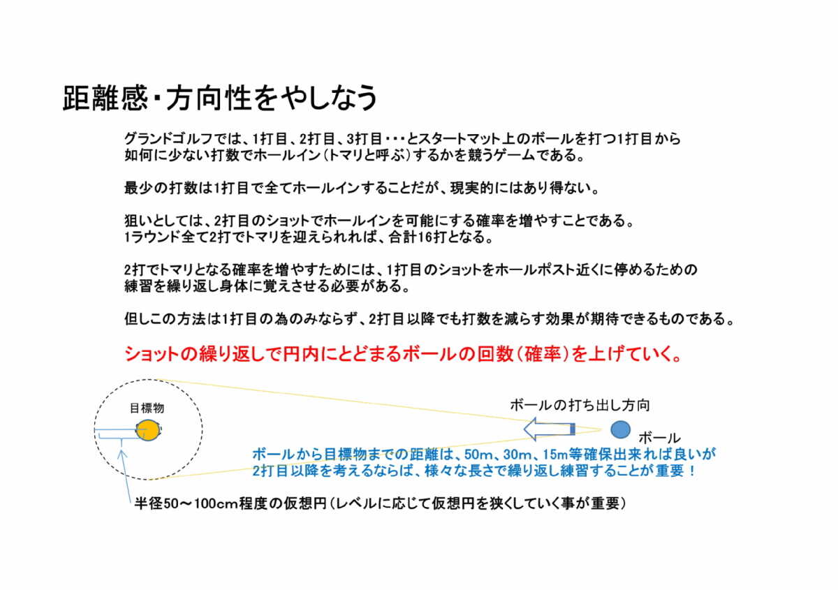 Groundgolf Ball Hitting|グランドゴルフボールの打ち方!最少打数を目指す効果的な練習法 6 トマリまでの最少打数攻略の打ち方