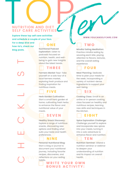 top 10 nutrition and diet self care activities img-1