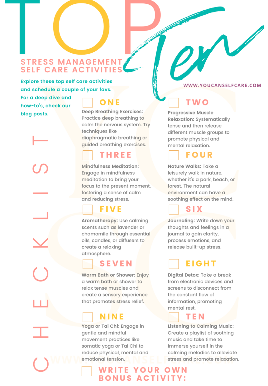 top 10 stress management self care activities img-1