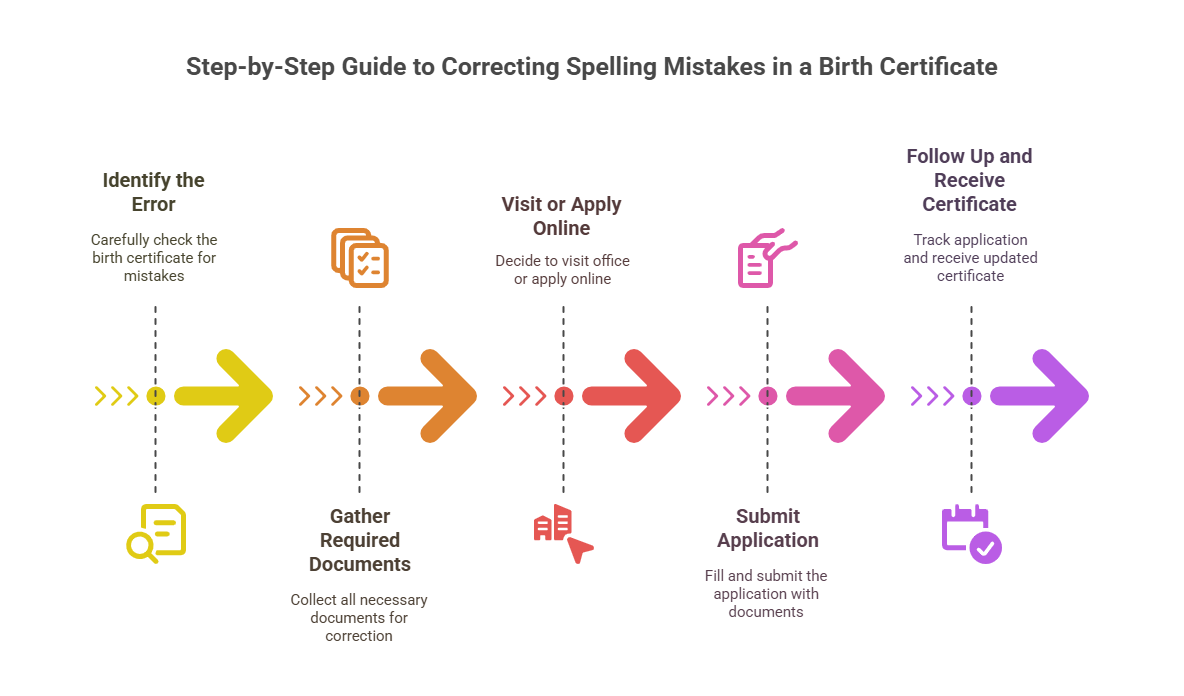 Step-by-Step Guide to Correcting Spelling Mistakes in a Birth Certificate