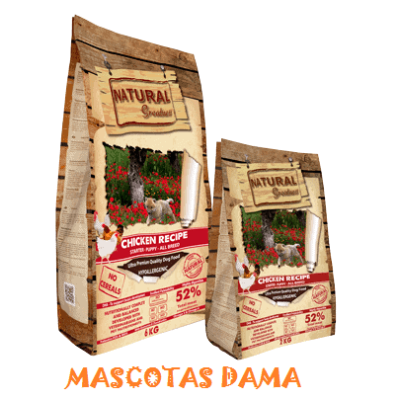 Receta hipoalerg&eacute;nica dise&ntilde;ada para los cachorros desde el destete hasta la edad de 12-18 meses y excelente tambi&eacute;n para hembras pre&ntilde;adas, en lactancia y adultos miniatura. El pollo utilizado es de grado humano y es una fuente de proteina de alta calidad que favorece el desarrollo de unos m&uacute;sculos fuertes y proporciona energ&iacute;a para el correcto crecimiento del cachorro.