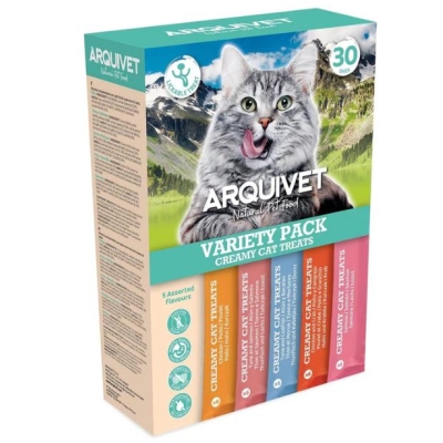 ARQUIVET Variety Pack Creamy Cat Treats - 30 sobres de 14gr