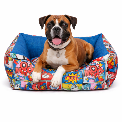 CHACON Cama Cuadrada Bang Multicolor cama perros gatos fabricada en Espa&ntilde;a