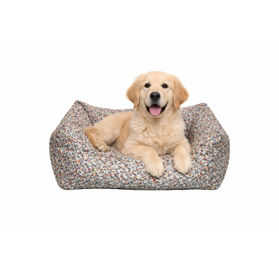 CHACON Cama Cuadrada Confort Gobelino Conga Multicolor cama perros gatos fabricada en Espa&ntilde;a